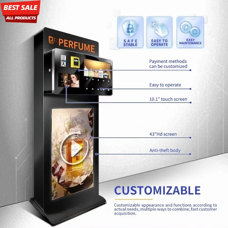 24 Multi-tank Fragrance Vending Enabled Cloud-Based Management Remote Monitoring Perfume Vending Machine Customized