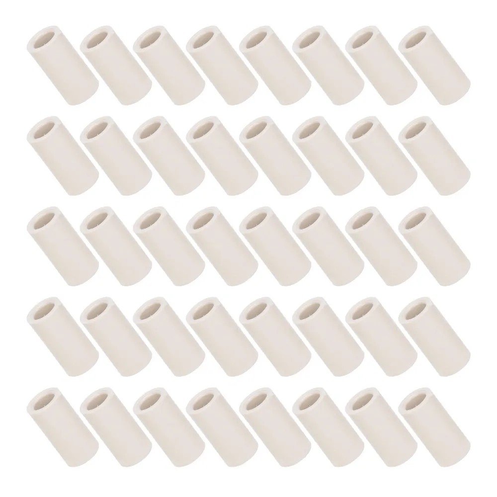

40pcs White Pool Stick Tips White Fiber Fiber Pool Cue Ferrules Tubes Slip On Billiard Cue Ferrules Billiards Repair