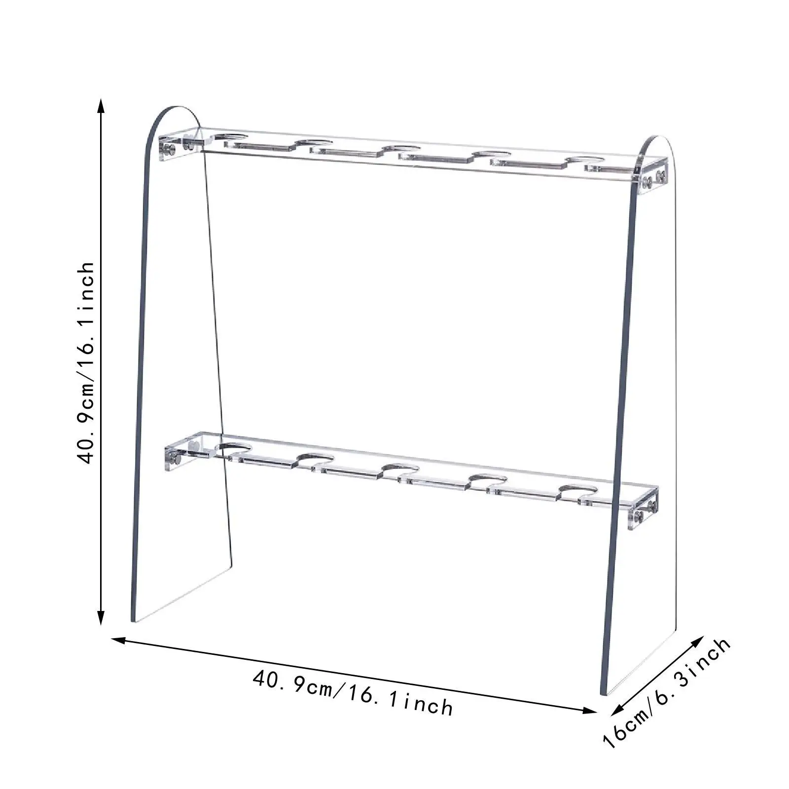 Clear Acrylic Champagne Holder Stand Two Tier Drinks Tower Tabletop Rack for Wedding Party Bar