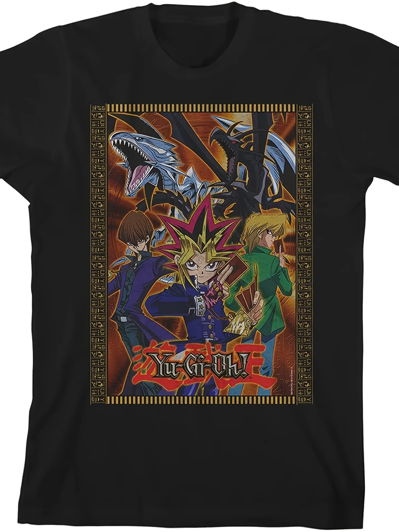 

Yu-Gi-Oh Main Characters Youth Black Graphic Tee