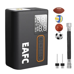 20psi Electric Ball Pump Portable Air Pump Fast Inflation with Precise Pressure Gauge LCD Display Football Basketball Inflator