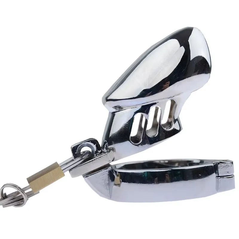 Metal Cock Cage Male Chastity Device Adult Sex Toys For Men Cbt BDSM Penis Lock Bird Bondage Chastity Cage CB6000 view 3