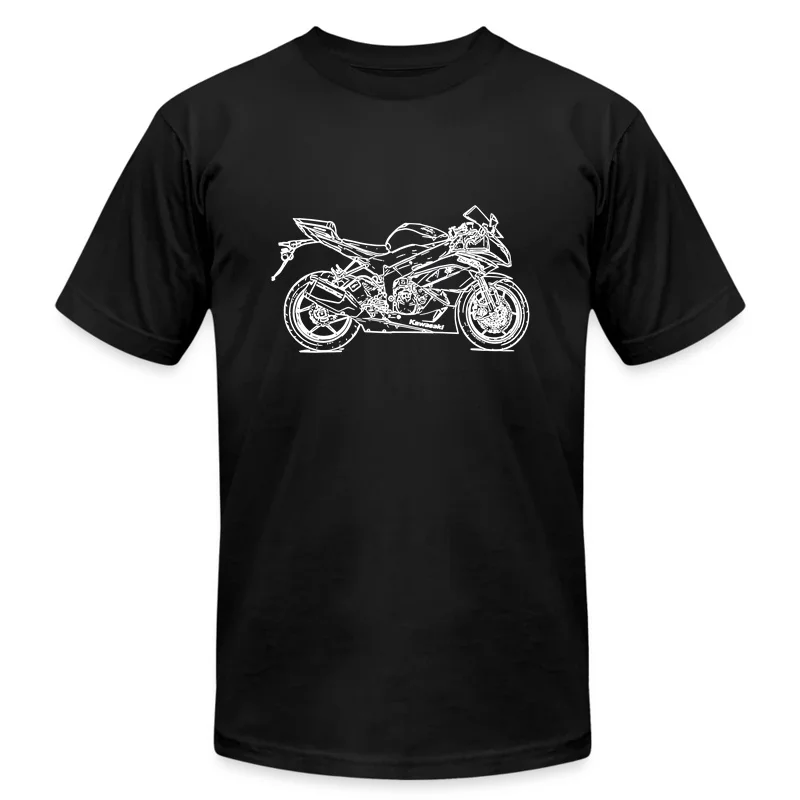 

2024 Kawasakis Ninja ZX6R B Motorbike Fan T-shirt Casual T Shirt Graphic Summer Short Sleeves 100% Cotton S-3XL