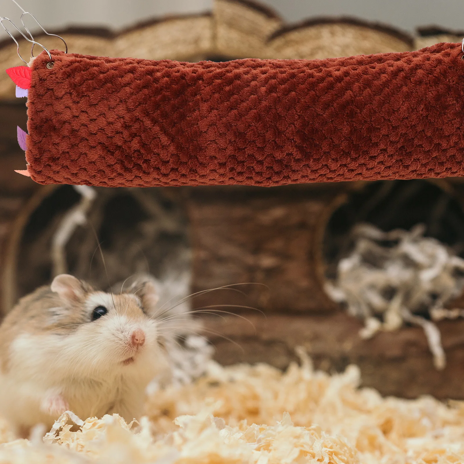 

Hamster Hanging Tunnel Cotton Hideout Shelter Warm Cylinder Bed Nest Small Pet Hiding Tunnel Ferret Hammock Guinea Pig Hideout