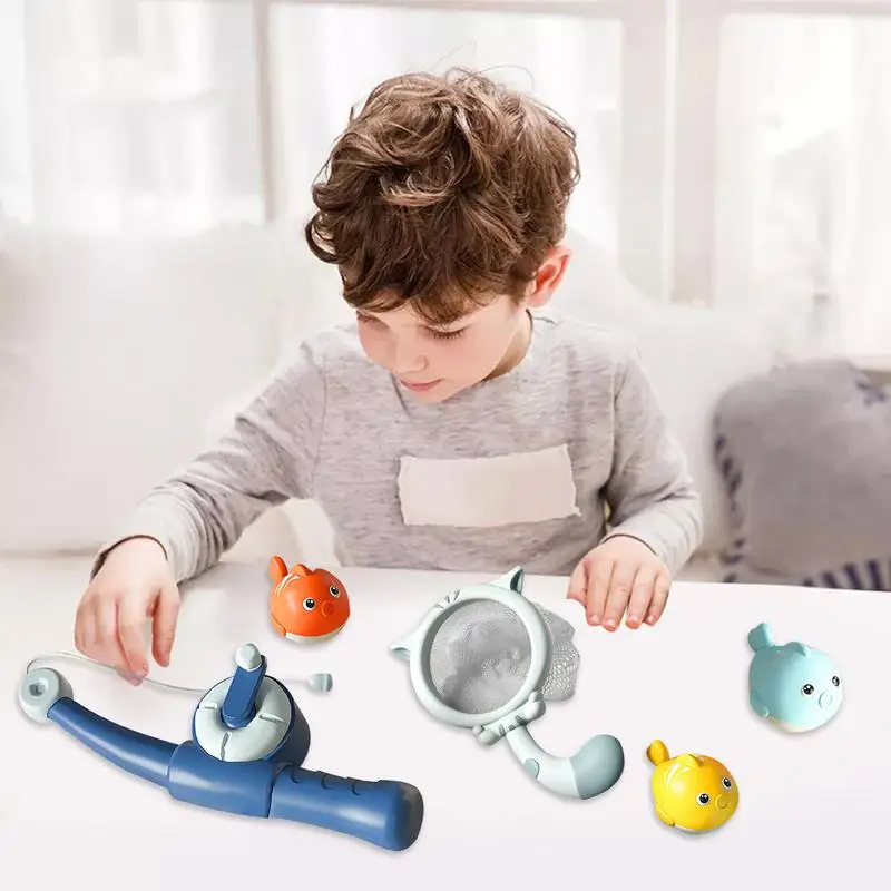 Magnetic Fishing Games Baby Bath Toys Set  Toddler Bathtub Floating Water Toys for Kids Gifts