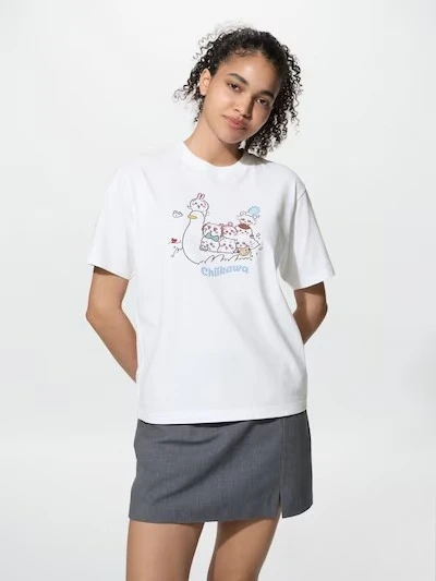 Kawaii Chiikawa Popcorn Island Comic T-Shirt mit Cartoon-Panel-Druck, lässig, locker geschnitten, kurzärmelig, Unisex, Sommer-T-Shirt. – Detail 6