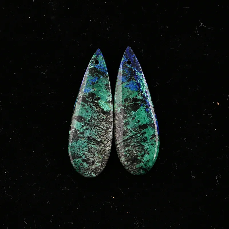 B&F Chrysocolla Earring Beads for Jewelry Making, Handmade Natural stones beads, Stones for jewelry Making Supplies