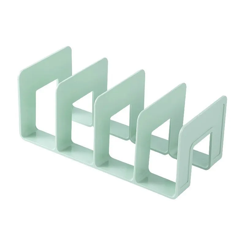 4 Grid Bookends Stand Desktop Rak Buku Organizer Alat Tulis Sekolah Kantor File Holder Rak Dekoratif Bookend untuk Paperback