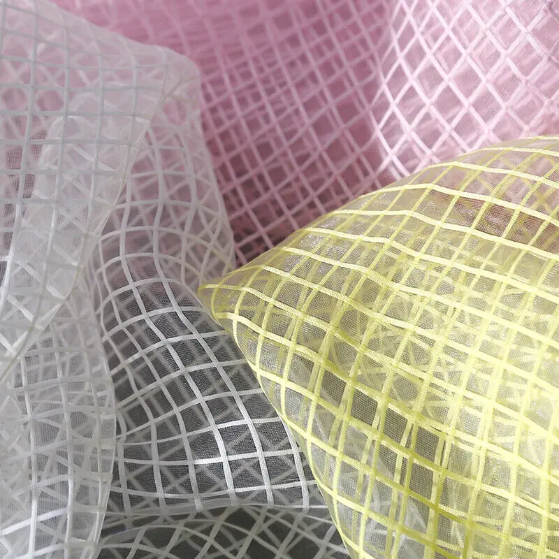 

Hard Mesh Grid Fabric Organza Texture Breathable Dress Costume Material DIY Curtain Bag Lining Fishnet Craft Clothing Accessorie