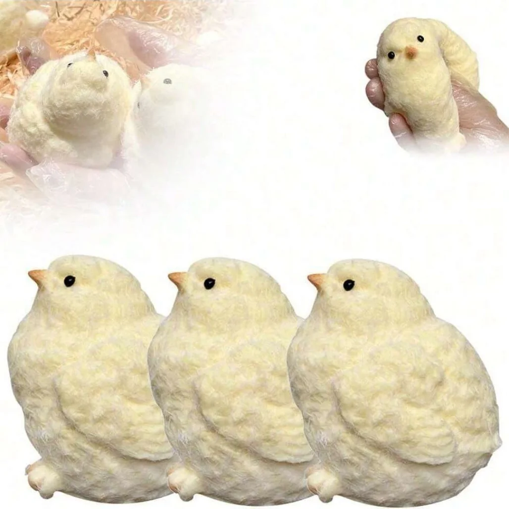 

Office Stress Reliever: Funny 6CM Slow Rise Chicken Squishy, Cute Desk Fidget Toy for Adults, Anxiety Relief Gadget