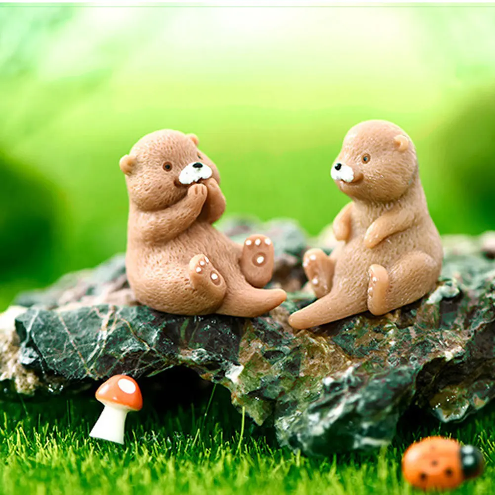 

8 Pcs Decoration Figures Tiny Animal Decors Home Mini Resin Animals Centerpiece Table Decorations Decorate Student