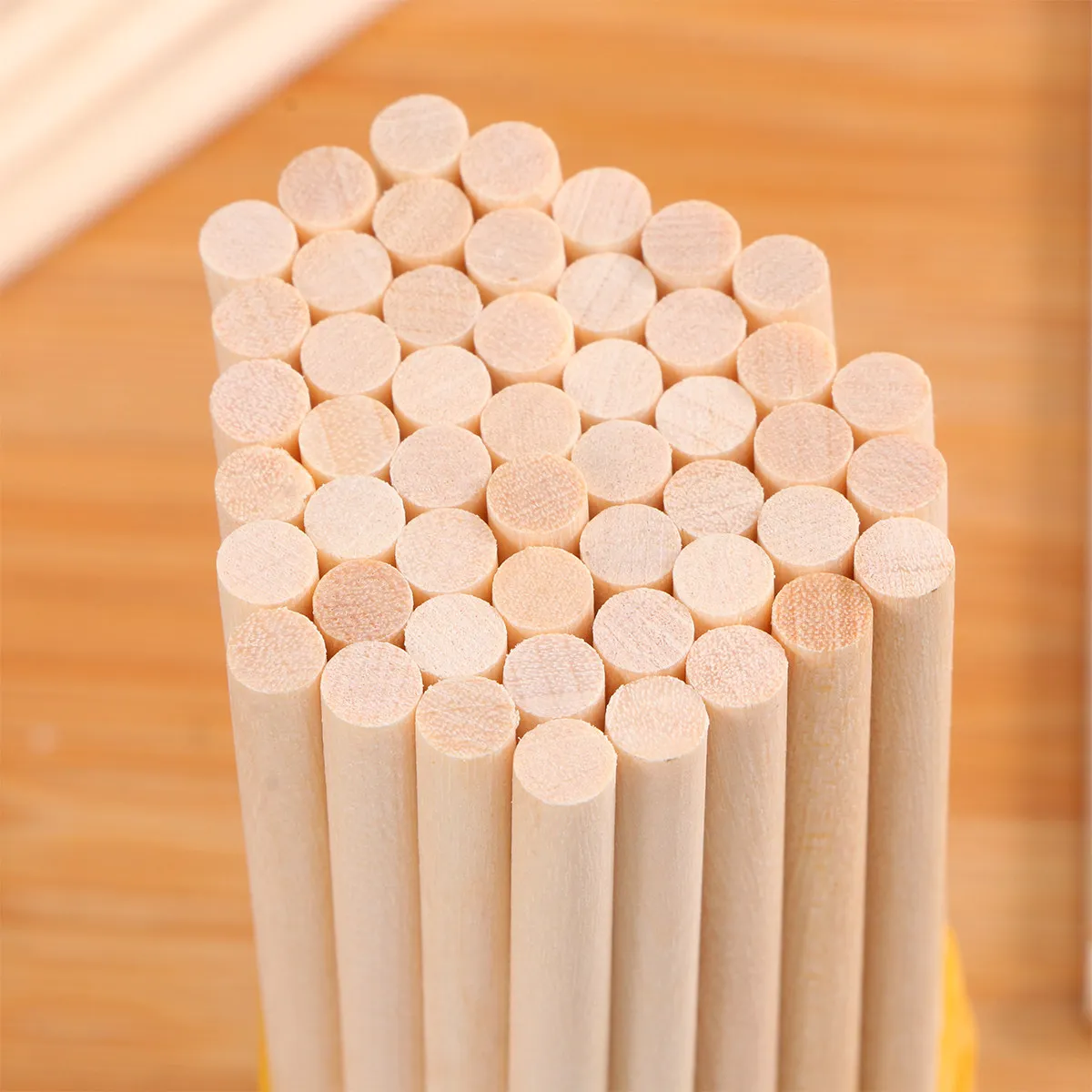 200-個木製丸棒ダボ棒クラフトプロジェクト-diy-建築アクセサリー木工手作り材料-15x05cm
