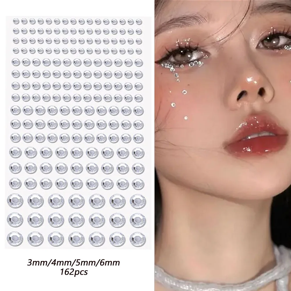 3D Face Jewelry Crystal Diamond Tattoo Stickers DIY Eyes Face Body Rhinestones Makeup Rave Festival Party Face Decoration Gems