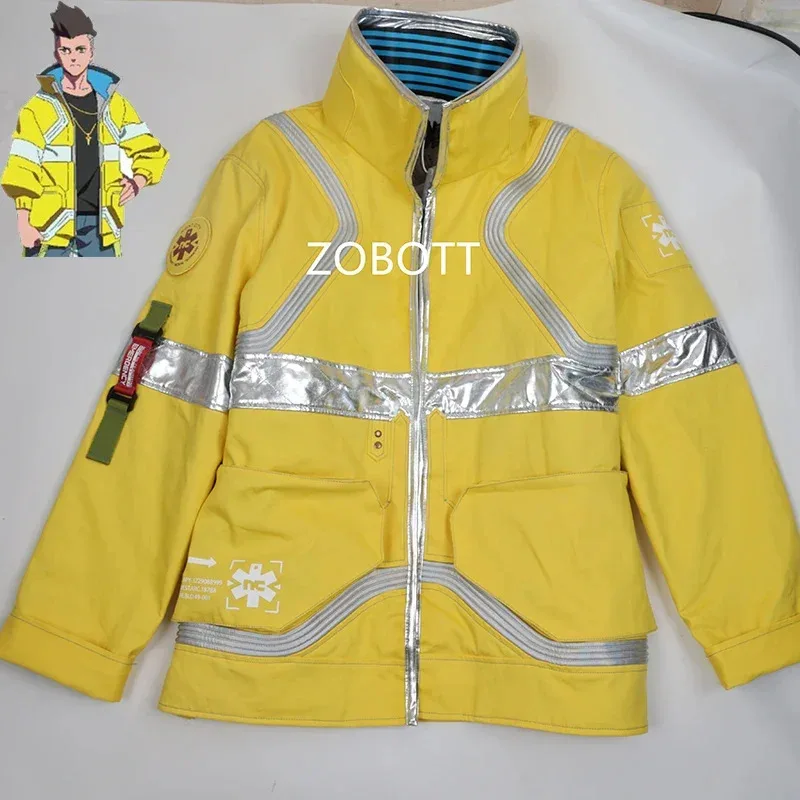 سترة ديفيد مارتينيز التأثيرية الجديدة لعام 2025 سترة أنيمي لعبة الشرير نمط 2077 معطف أصفر مضيء للرجل ♥ ★ ♥ ☆ ❤