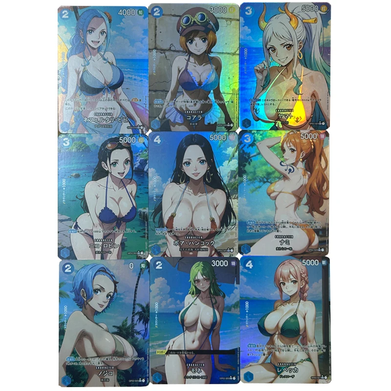 

9 шт./компл. One Piece Boa Hancock Nami Yamato Uta DIY самодельная цветная флэш-карта аниме игровая коллекционная карта подарочная игрушка