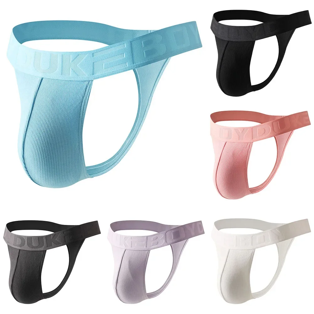 Gerippte Herren-Tanga-Unterwäsche, elastisch, niedrige Taille, Slips, T-Rücken, Höschen, Unterhose, Schlafhose, sexy Dessous