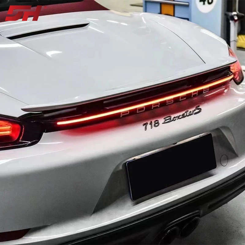 Car through Tail Lights For Porsche 718 Cayman boxster 2016-2023 new style full LED Dynamic Turn Signal Light Tail Lamp Assembly