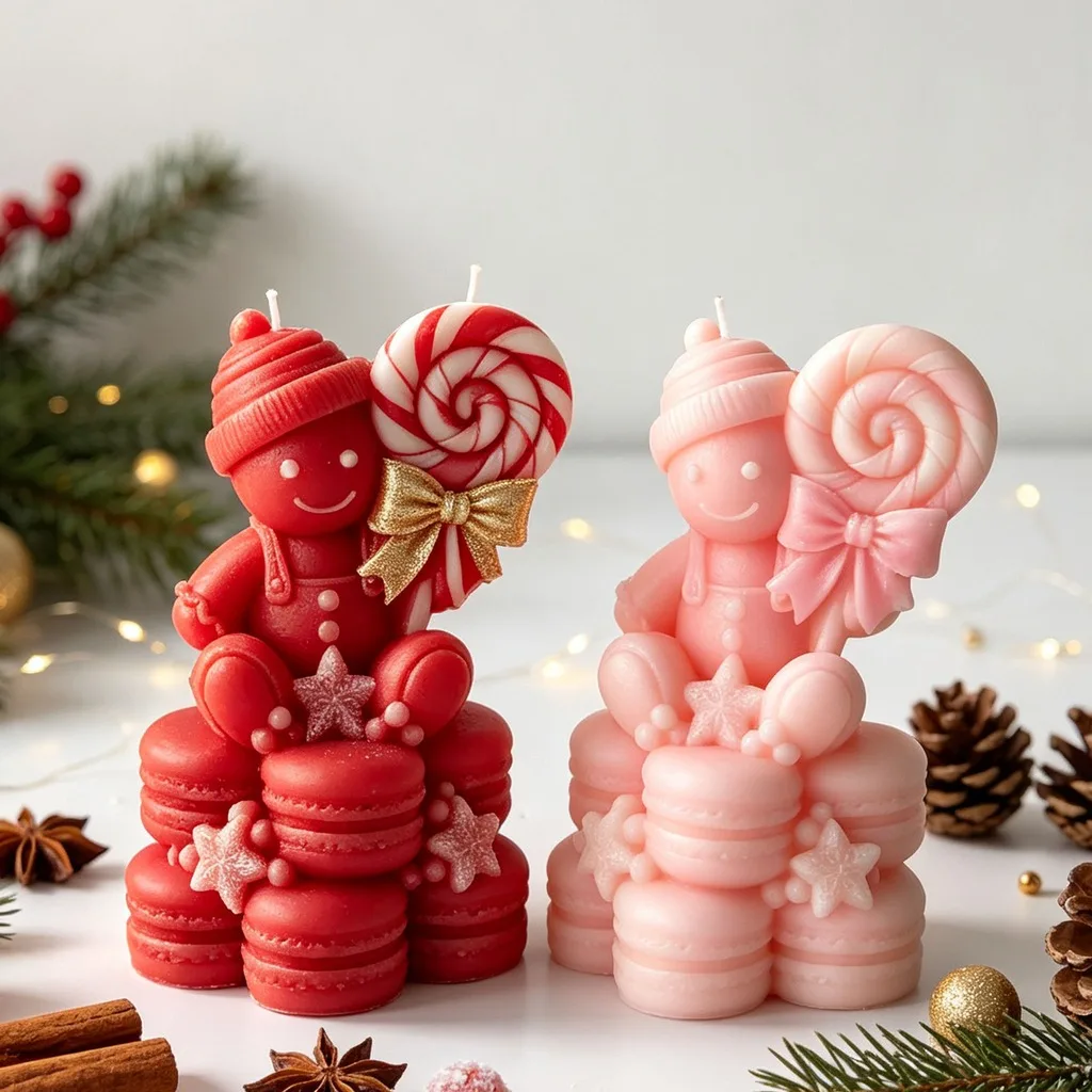 Gingerbread Shaped Mold Silicone Scented Candle Mold Gingerbread Silicone Mold Soft For Holiday Themed Handmade Works Craft