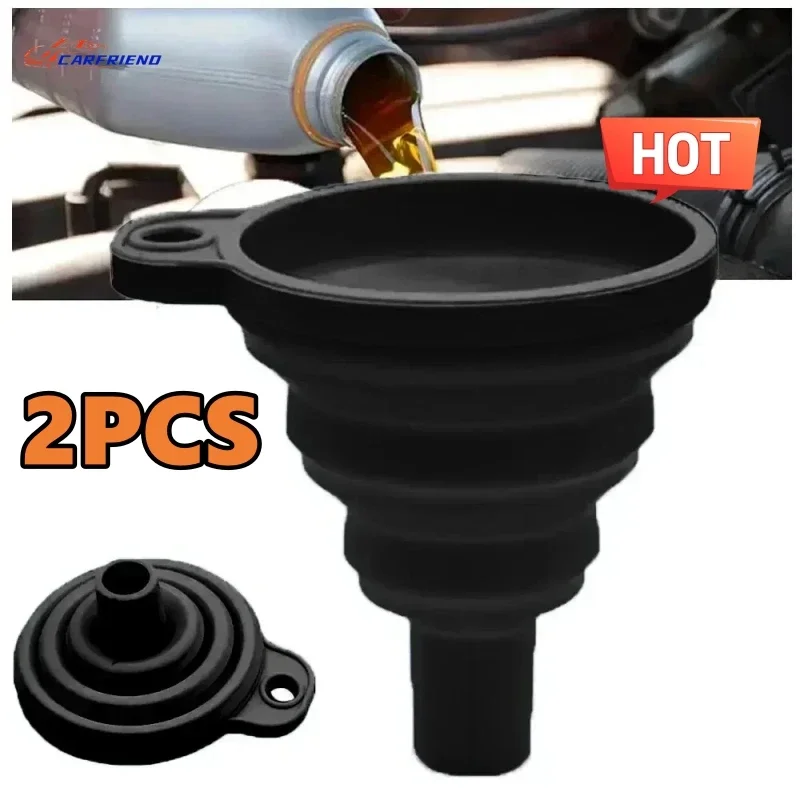 

Engine Funnel Car Universal Silicone Liquid Funnel Washer Fluid Change Foldable Portable Auto Engine Oil Petrol Change Funnel