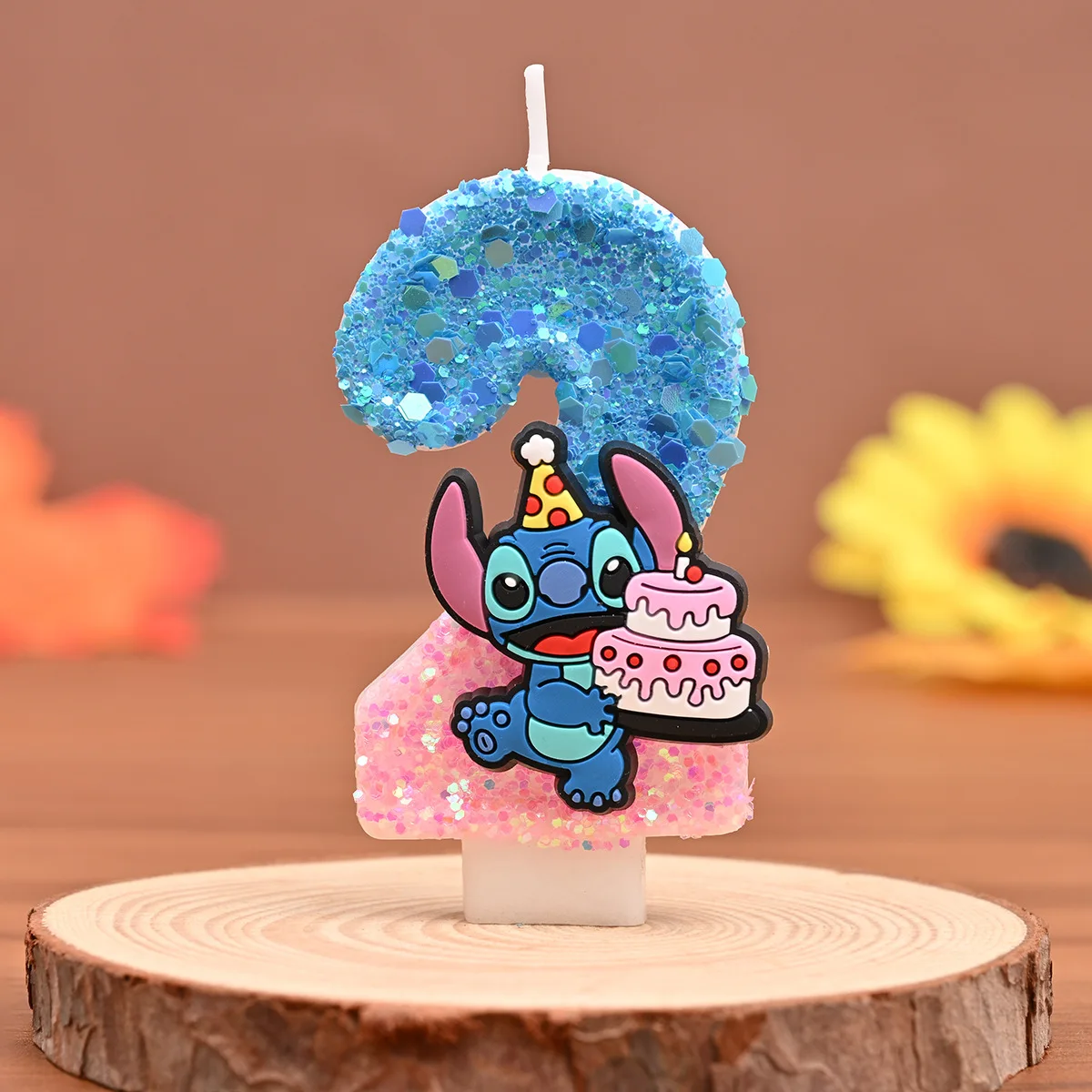 Prince Stitch Digital Candle Super Sequins Birthday Cake Plugin Holiday Atmosphere Decoration view 4