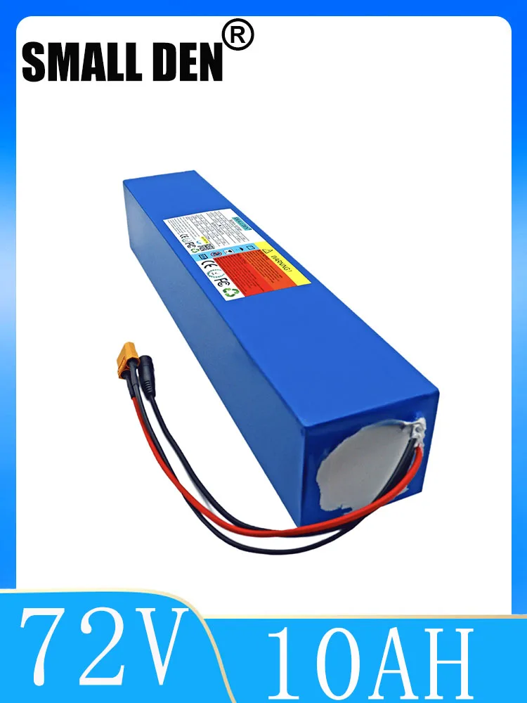 New 72V 10Ah 21700 lithium battery pack with built-in BMS 0-2000W rechargeable cycling battery for scooters and bicycles