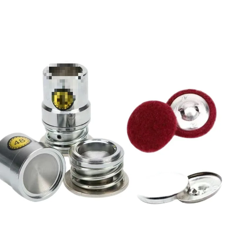 Effort Saving Manual Button Cover Press Tool for Fabric and Leather, Upholstery Button Covering Machine for DIY Craft and Sewing