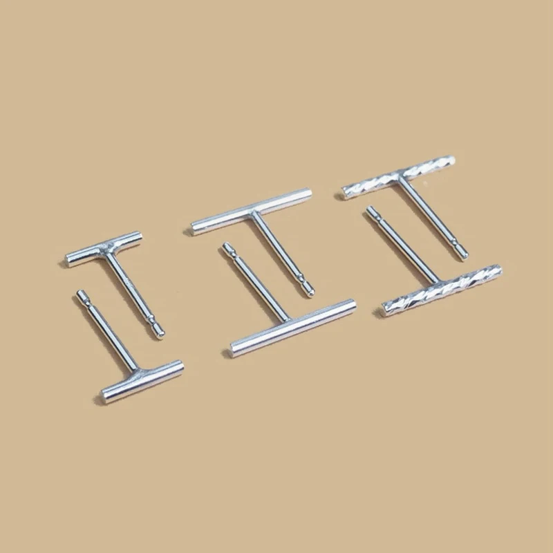 Sparkle Bar Post Earring 925 Sterling Silver 6/10mm Bar Post Earring Silver Jewelry Silver Stud Earrings Boho Women Earrings