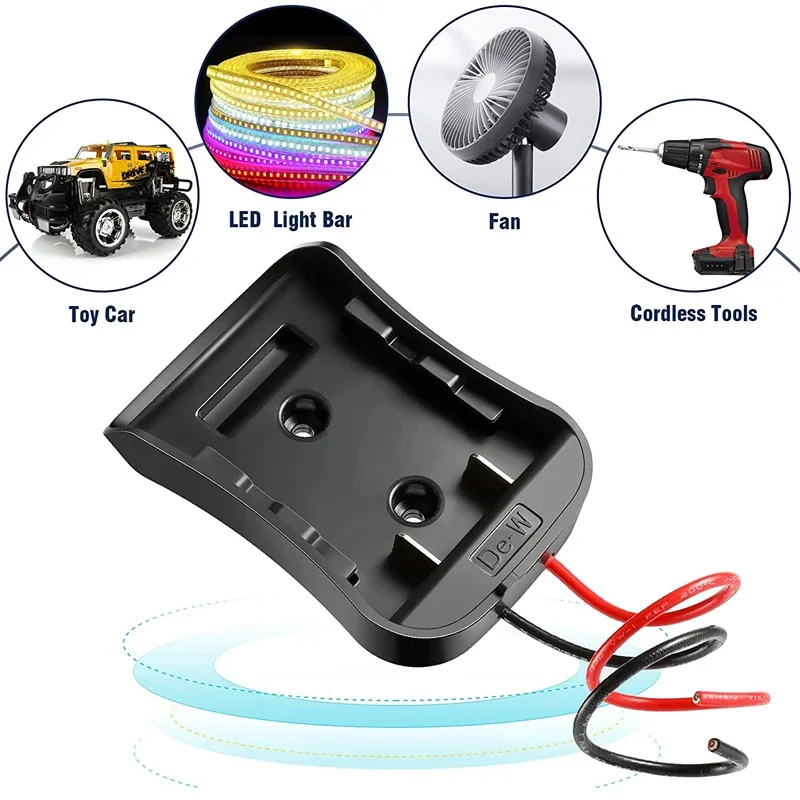 Battery adapter for DeWALT 18V/20V Battery Dock Power Connector With 14 Awg Wires Connectors Adapter Tool DIY Accessories