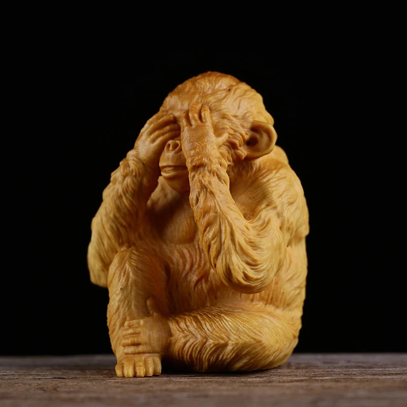 Штука для животных monos que no se ven,escucha,labado бой,artesanía Creativa para madera,decorac