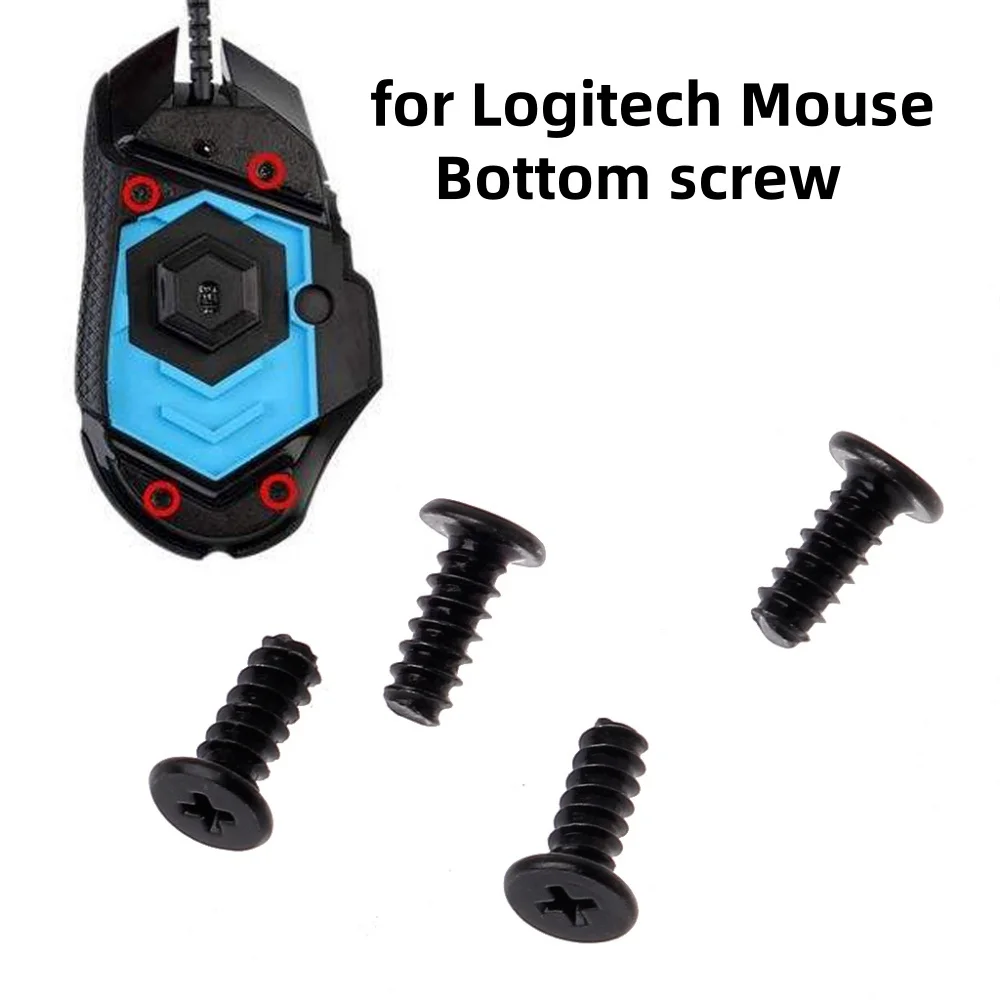 Parafusos de substituição para mouse logitech g502, g403, g402, g700s, m705, m950, g500s, 4 peças