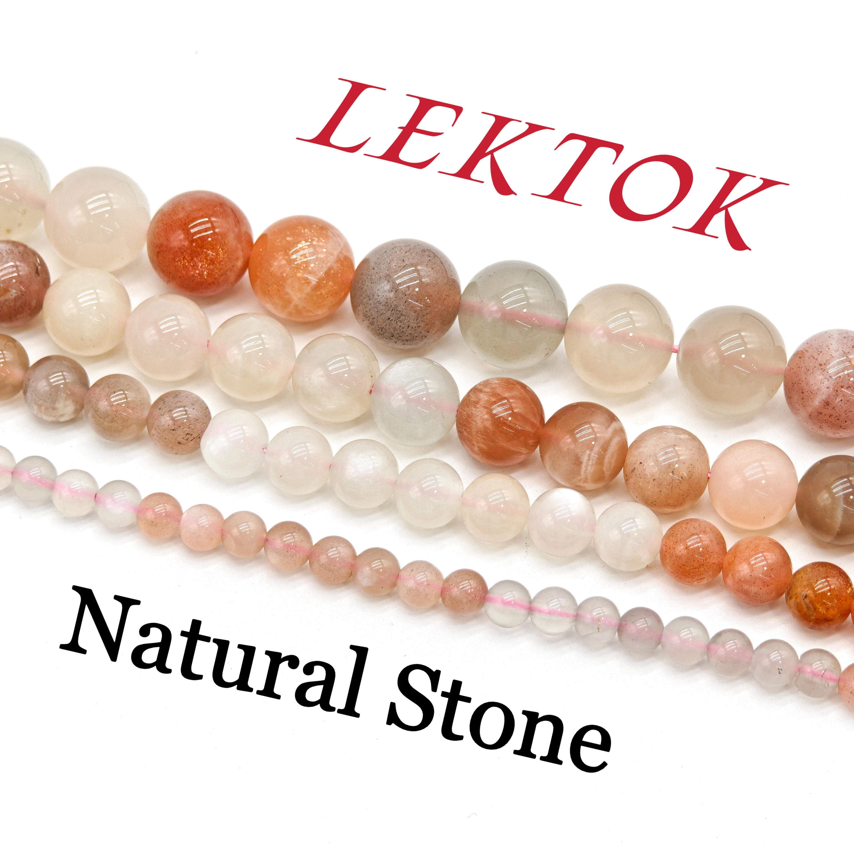 

100% Natural High-Quality Stones: Colorful Moonstone, Crystal, Blue Spinel - 4/6/8/10/12mm Round Beads for DIY Jewelry