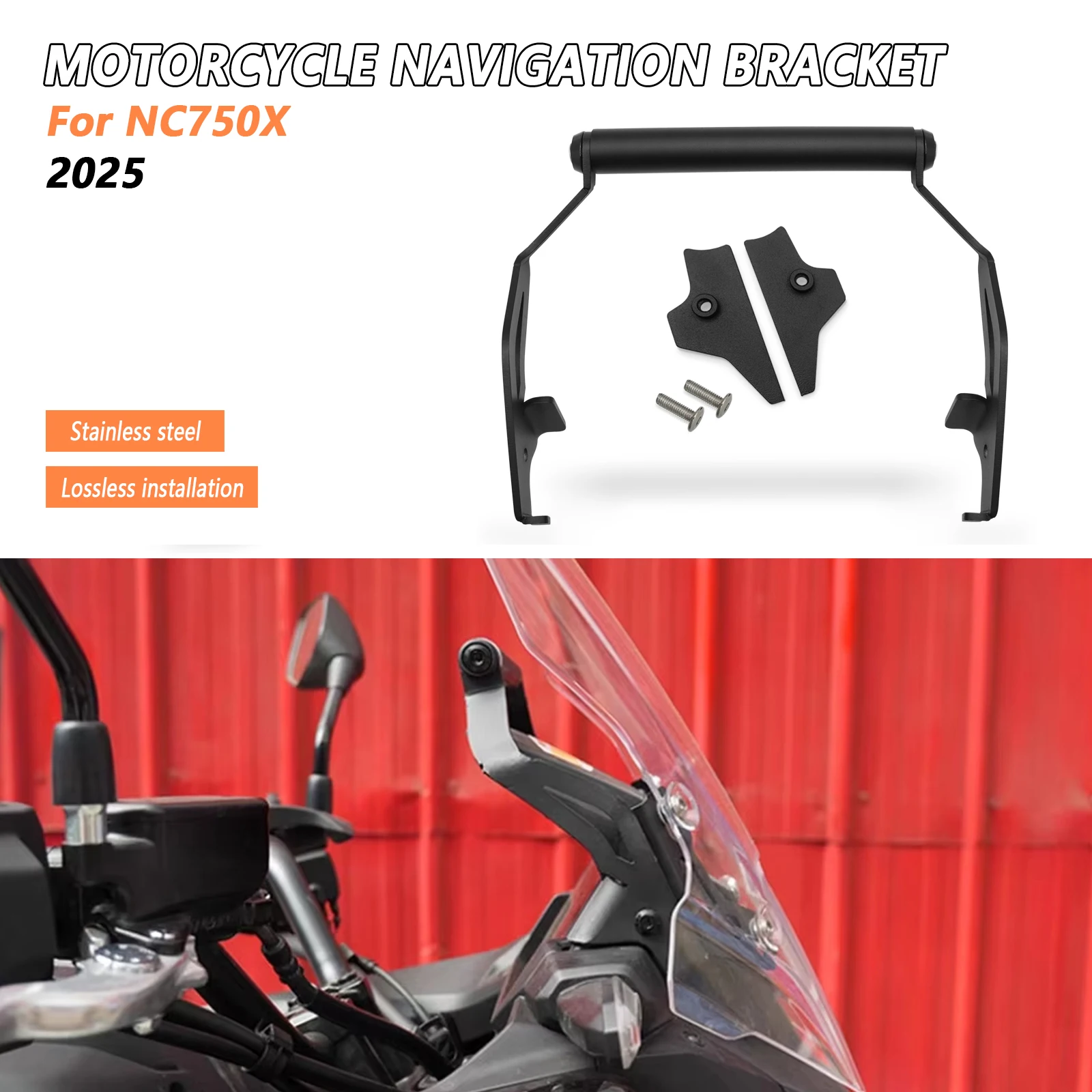 

Для HONDA NC750X 2025 NC 750X NC750 X модифицированный кронштейн GPS-навигации, кронштейн для мобильного телефона, кронштейн для вождения, держатель для телефона, подставка