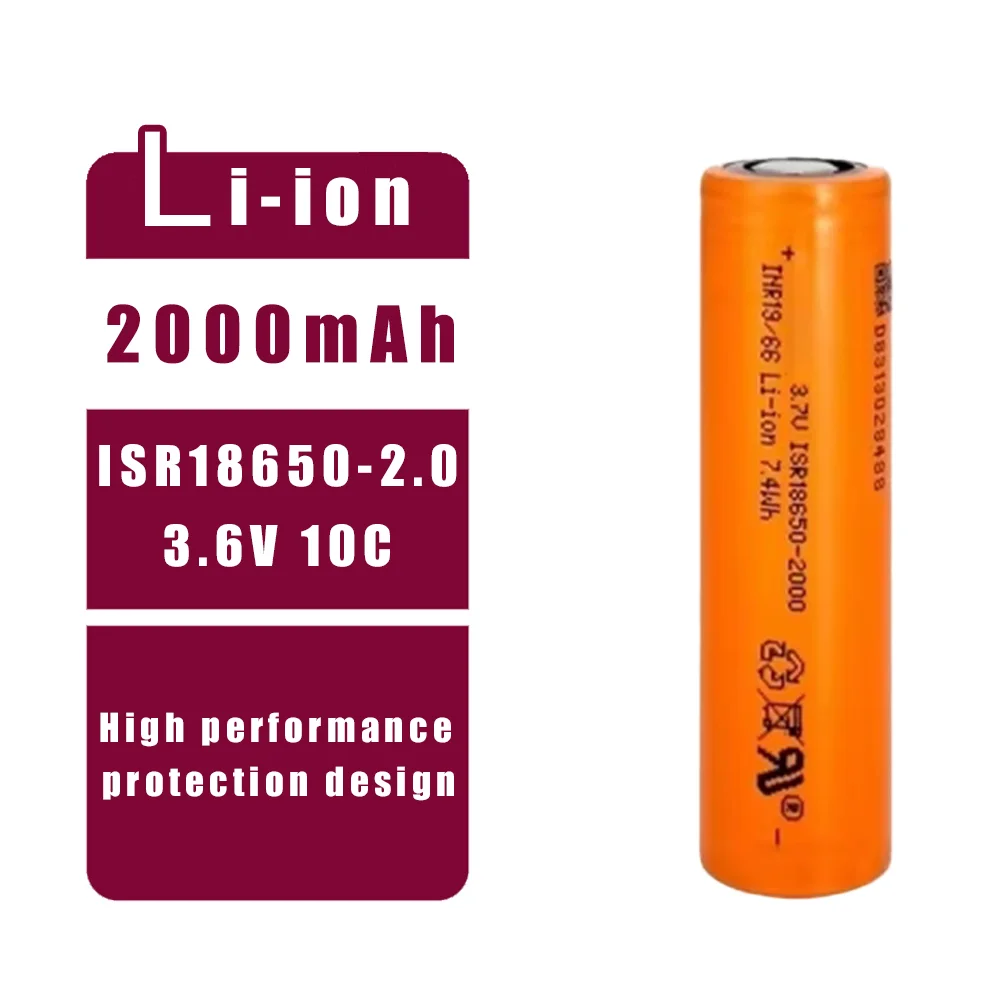 500pcs Victpower 18650 3.7V 2000mAh 10C  High Magnification Rechargeable Lithium Battery Pack Cylindrical Ion Batteries for Toys