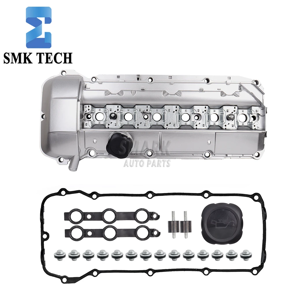 

ALUMINUM Valve Cover W/ Gasket For 98-02BMW E39 525i 528i E46 325i 328i 330i X5 11121437395 11121432928