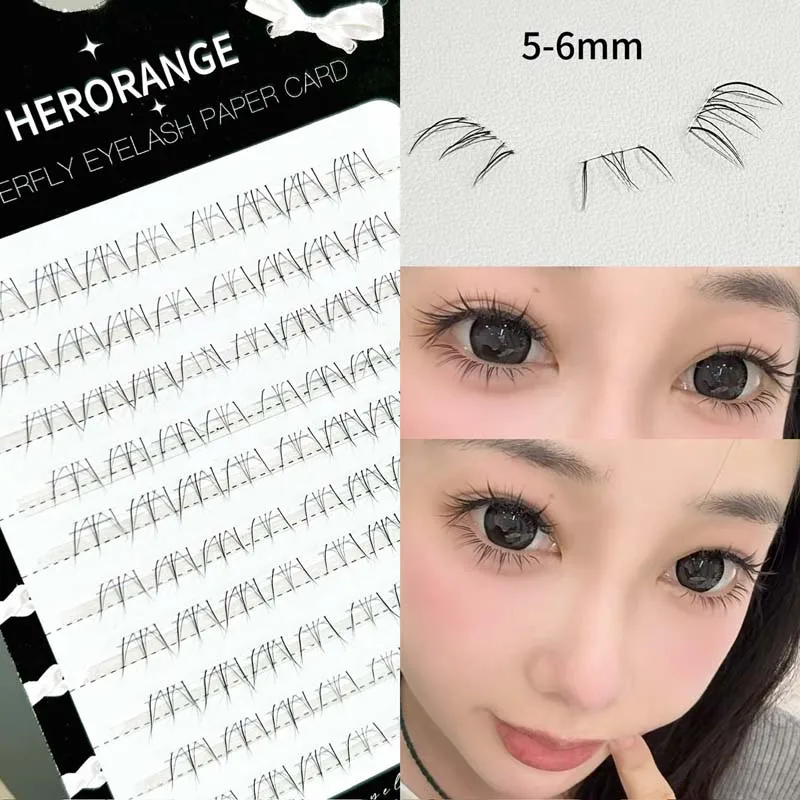 Herorange Katzen-Unterwimpern Multi-Clusters Leicht Komfortabel Einfach Anzuwenden Natürlicher Look Tägliches Foto-Augen-Make-up