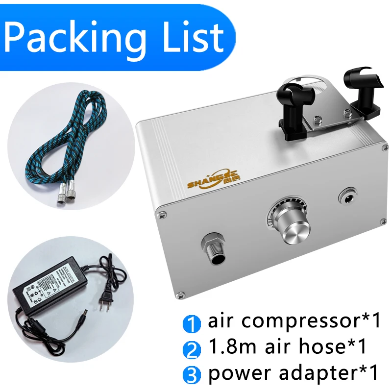 SHANGSE Mini Air Compressor 50PSI for Airbrush Portable Tool Auto Start-Stop Easy to Carry for Model Spraying Painting DIY Tool