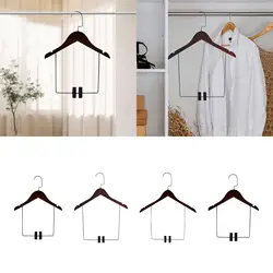 Suit Hangers Closet Organizer Jacket Hangers Trouser Hangers Non Slip for Coats Dress Clothes Pants Wardrobe Closet Organizer