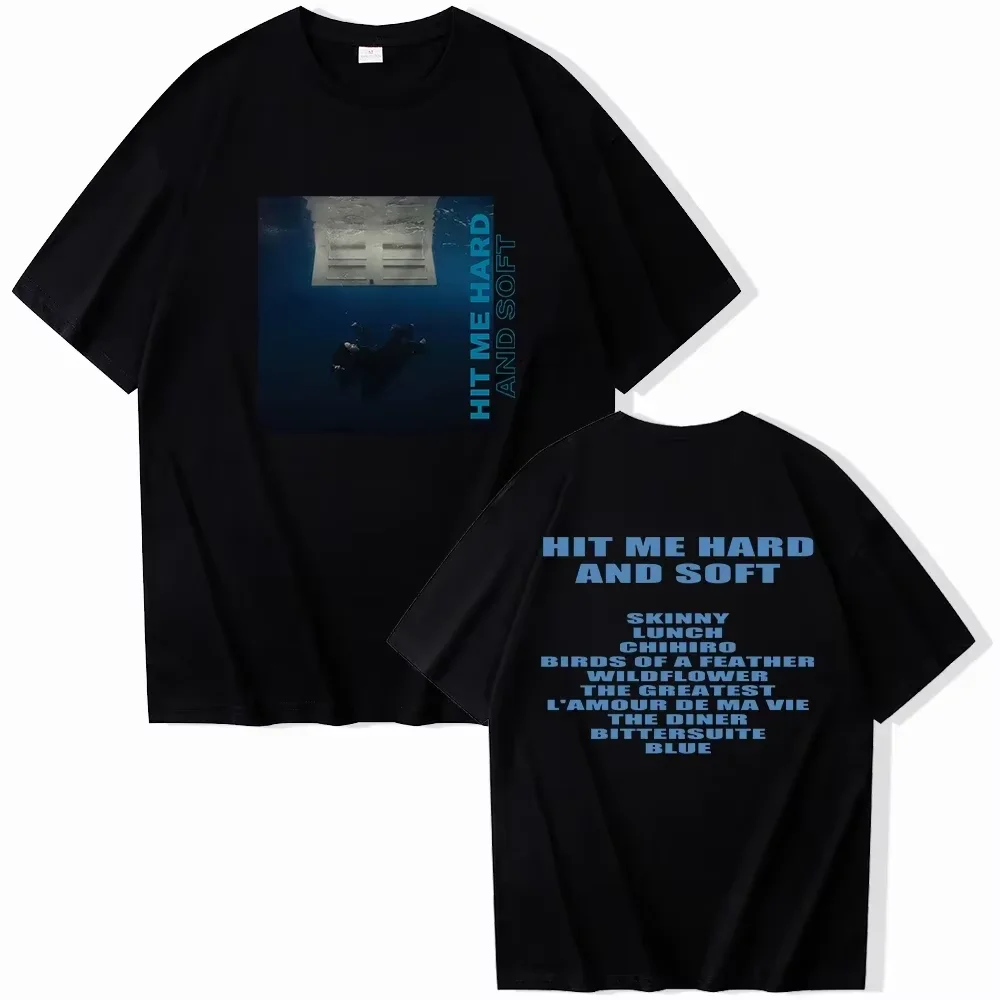 

Hit Me Hard and Soft Billie T-shirt O-Neck Short Sleeve Shirts Fans Gift Women