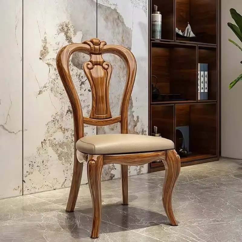 

Waterproof Antique Dining Chairs Backrest French Conference Vanity Dining Chairs Accent Wedding Sillas De Comedor Furniture