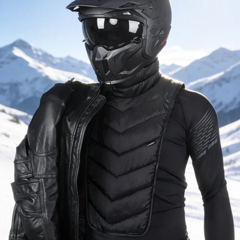 Winter Motorcycle Neck Scarf Windproof Warm Ski Face Mask Cover for Riding Soft Fleece Cold Weather Protective Gear One Size