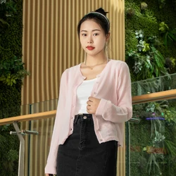 Pink Clothing Cropped Knitted Ladies Sweaters Cardigan Female Women's Coat Spring 2025 Tricot Outerwear Crochet Top Jersey Black