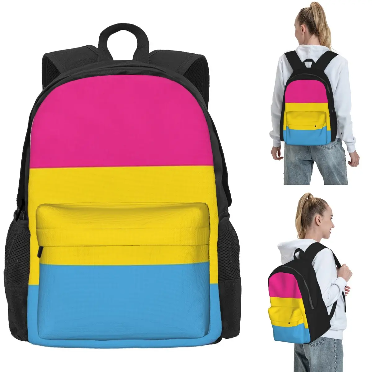 

Pansexual Pride Flag Backpack Daypack Large Capacity Boys Girls BookBag School Bag Shoulder Bags for Men Women
