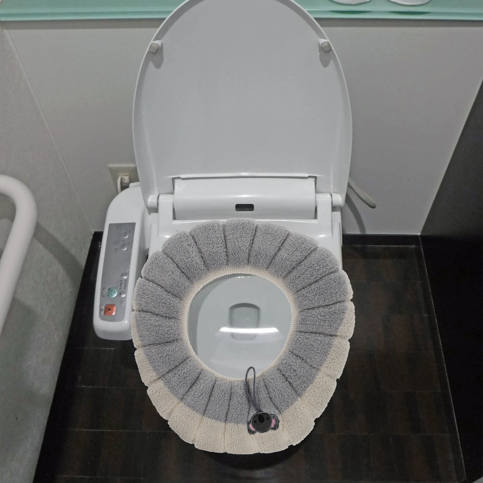 

3pcs Toilet Seat Covers Durable Waterproof Cushions Small Corduroy Flannel Mats for Round Extra Large Toilets Reusable