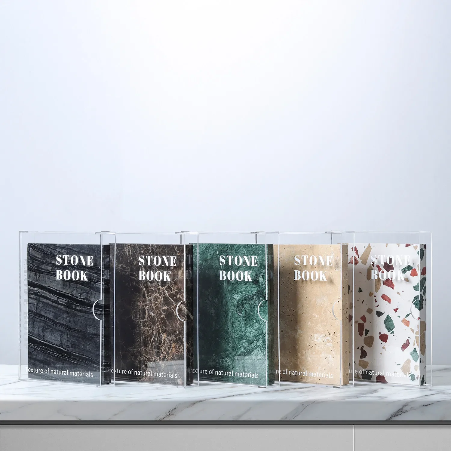 Acrylic Book Box Marble Cave Stone Book Ornaments TV Cabinet Wine Cabinet Bedside Table Porch Soft Decorations Housewarming Gift