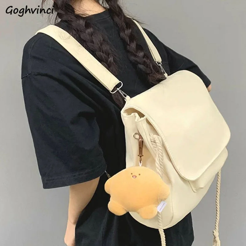 Women Backpacks Japanese Preppy Style Student Ins Waterproof Bags Crossbody Shoulder All-match Rucksack Students Large Capacity