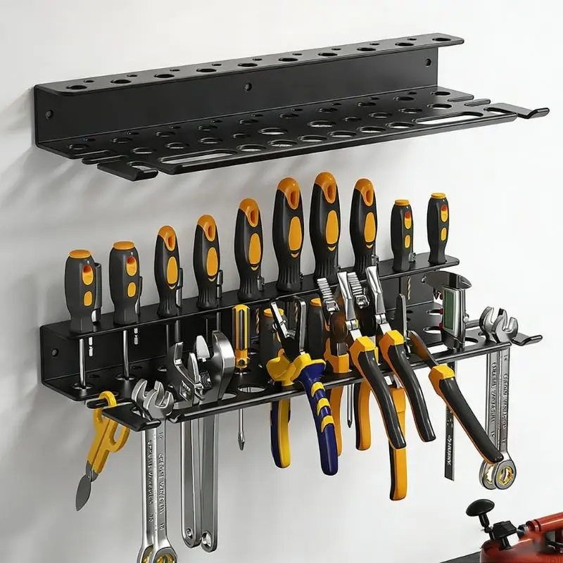 工業用強度ガレージツールシェルフウォールマウントスペース効率の良いストレージm4yd