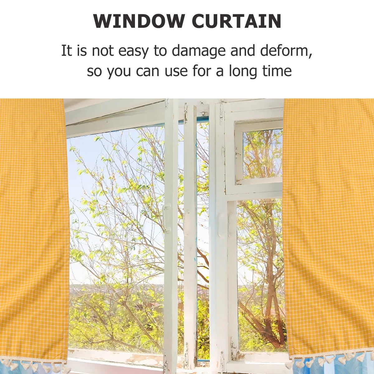 

1 pc Cotton Linen Tassel Door Curtain Japanese Style Decorative Home Window Partition Divider Easy Install