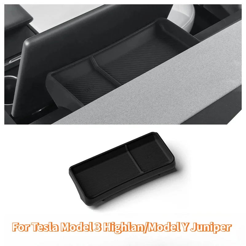 

ETC Bracket Tray for Tesla Model 3+/Model Y Juniper 2025 Central Control Instrument Panel Screen Rear Storage Box Silicone