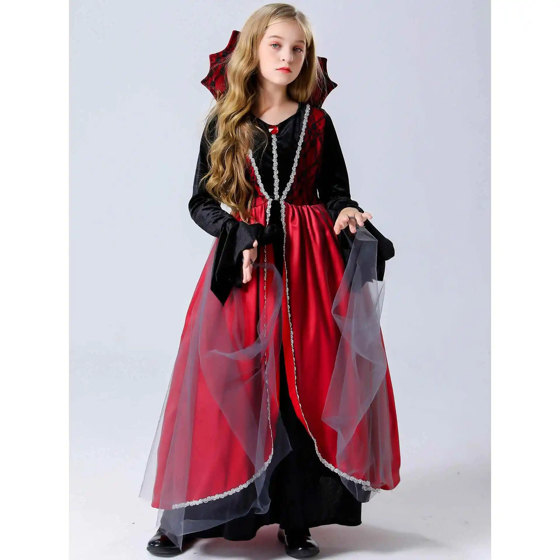 SXL Children's Court Devil Costume loween Outfit Kids' Traditional Stage Clothing Ele Devili Attire for Little Ones