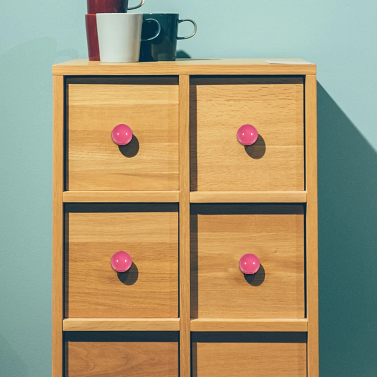 

12Pcs Round Fruit Box Lid Cover Clown Nose Drawer Pulls Decorative Cabinet Knobs for Kitchen Bathroom Closet Furniture Hardware